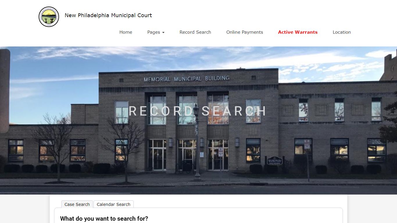 New Philadelphia Municipal Court - Record Search